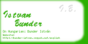 istvan bunder business card